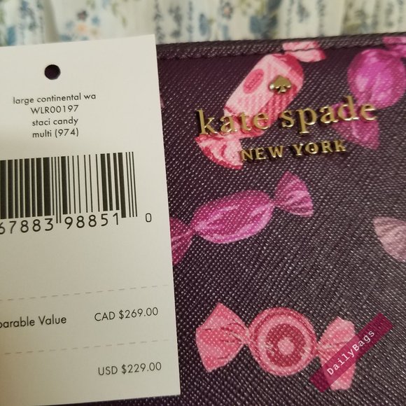 LARGE CONTINENTAL WALLET STACI CANDY KATE SPADE - Picture 3 of 9